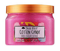 Сахарный скраб для тела с фруктами и маслом Ши Tree Hut Cotton Candy Sugar Scrub 510 г