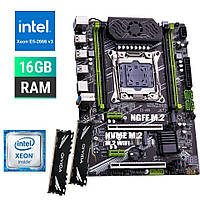 Комплект Pro V3 / Qiyida X99 E5-A99 LGA 2011-3 / Intel Xeon E5-2666v3 2.9-3.5 GHz / 16GB DDR4