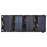 Солнечная панель Solar Power портативная зарядная станция складная с USB 5V - 10W камуфляж (S IP, код: 7782514