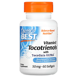 Vitamin E Tocotrienols with TocoGaia Ultra 50 мг Doctor's Best 60 капсул