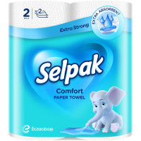 Паперові рушники Selpak Сomfort 2 шари 2 рулони (8690530008847), фото 1