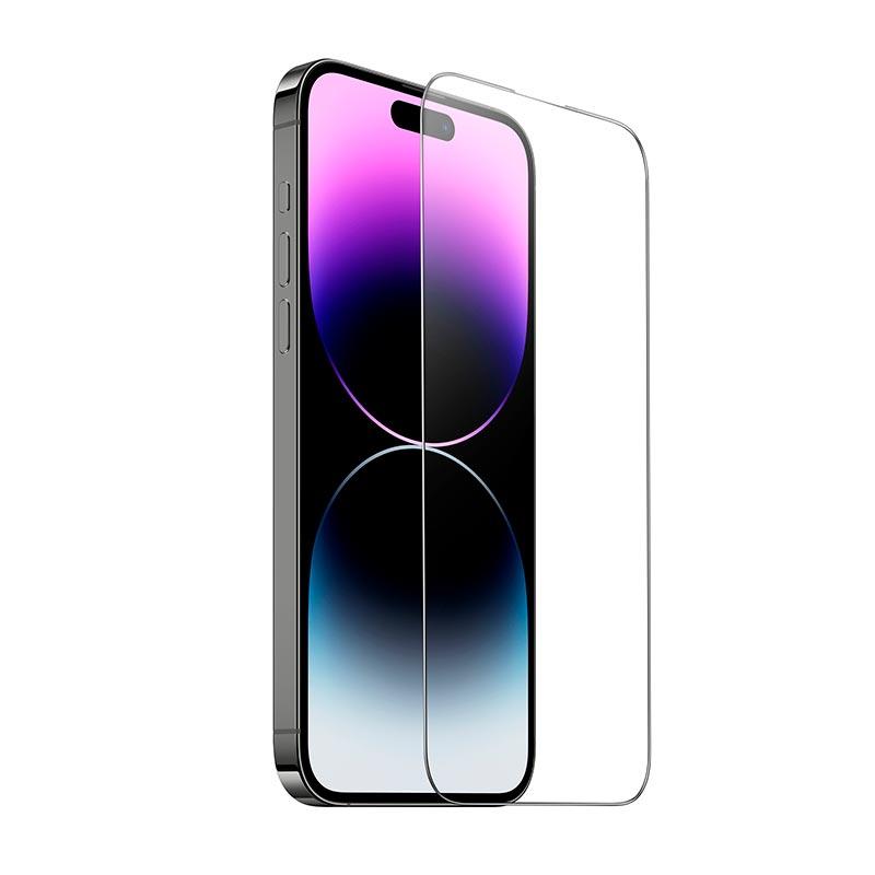 Захисне скло для iPhone 15 Pro 6.1" з бортиками HOCO 9D large arc dustproof glass, фото 1