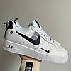 Кросівки Nike Air Force 1 07 low Utility Ultra White Black Найк Аїр Форси чорно-білі кеди низькі шкіряні жіночі чоловічі, фото 5