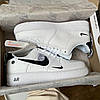 Кросівки Nike Air Force 1 07 low Utility Ultra White Black Найк Аїр Форси чорно-білі кеди низькі шкіряні жіночі чоловічі, фото 6