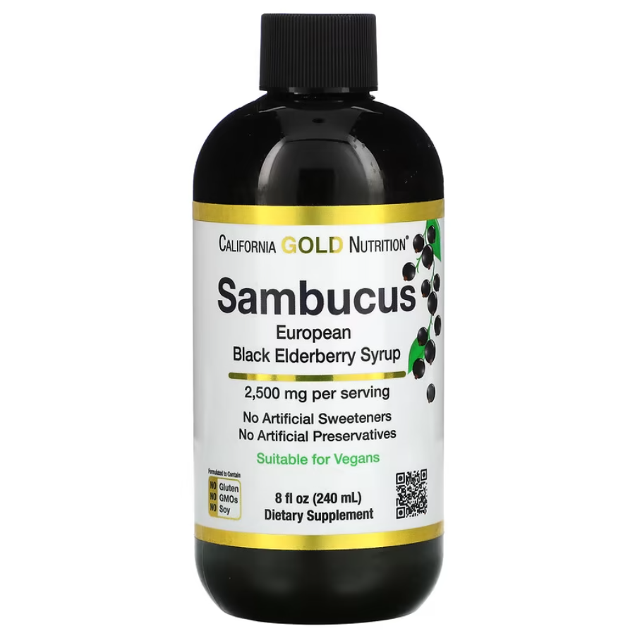 Adult Sambucus Elderberry California Gold Nutrition 240 мл, фото 1