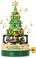 Конструктор Музыкальная вращающаяся елка (Christmas Tree Building Blocks). Качественный аналог, от 7 лет
