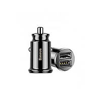 Автомобильное зарядное устройство Baseus Grain Pro Car Charger (Dual USB 4.8A) Black