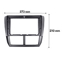 Перехідна рамка 9" Lesko Subaru Forester 2008-2012 Impreza 2007-2012 (6875) Black 9 шт., фото 5