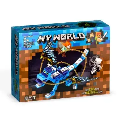 Лего Конструктор Майнкрафт Ледяной Дракон 71 деталей NO.7211 (ID ...