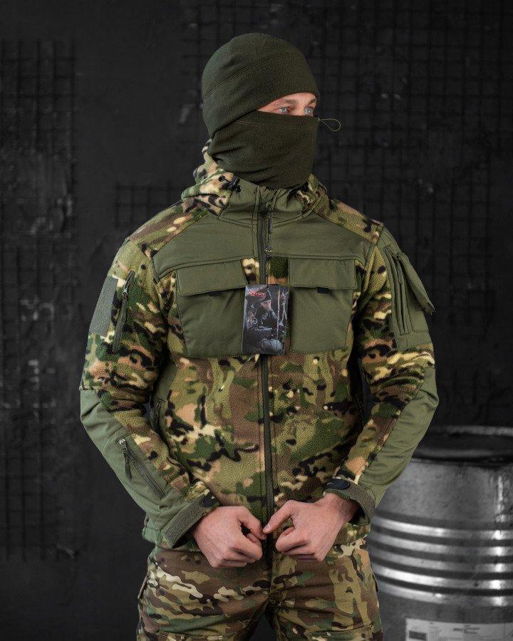 Тактическая флисовая куртка MTK Сombo multicam, флисска со вставками Softshell мультикам для армии 3XL - фото 9 - id-p2070905410