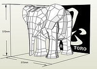 PaperKhan Конструктор из картона слон мамонт трофей оригами паперкрафт фигура набор антистресс подарок сувенир