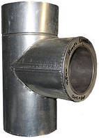  Трійники для димоходу з неіржавкої сталі з термоізоляцією в оцинкованому кожусі (87°)