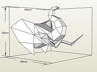 PaperKhan Конструктор из картона слон мамонт трофей оригами паперкрафт фигура набор антистресс подарок сувенир