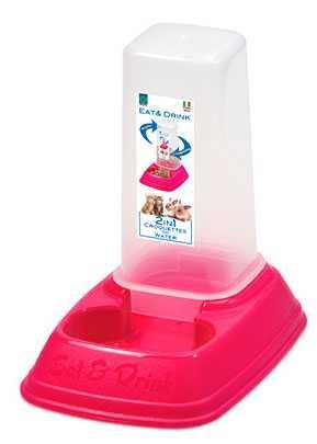 Диспенсер для води або корму Georplast Mini Eat & Drink 20*13,5*19 см для кішок і собак, об'єм 700 мл, колір в асортименті (10087), фото 1