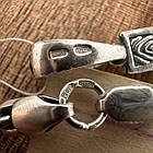 Срібний чоловічий комплект якірний ланцюг та хрестик 925 проба чорніння, фото 5