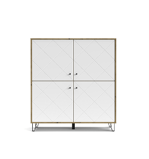 Пенал Bollo BO8  Accord,колір  дуб артизан / білий матовий, фото 2