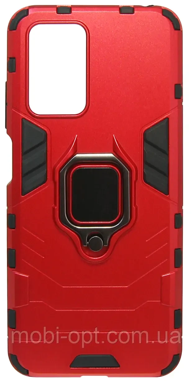 Накладка Xiaomi Redmi 10/Note 11 4G CN red Magnetic Armor Ring Honor