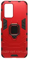 Накладка Xiaomi Redmi 10/Note 11 4G CN red Magnetic Armor Ring Honor