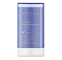 Сонцезахисний стик з бакучіолом і пептидами Mary&May Vegan Peptide Bakuchiol Sun Stick SPF 50+ PA++++ 18 г