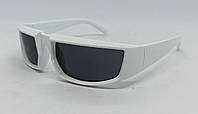 Prada очки унисекс солнцезащитные модные узкие линзы черные в белой оправе