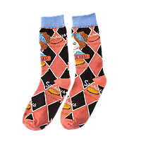Шкарпетки З принтом демісезонні 36-39 ромб чорний