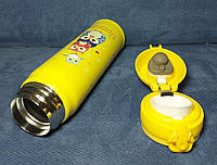 Дитячий термос Сова з напувалкою 450 мл, жовтий, фото 6