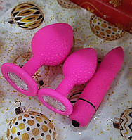 Набір анальних пробок з віброкулею