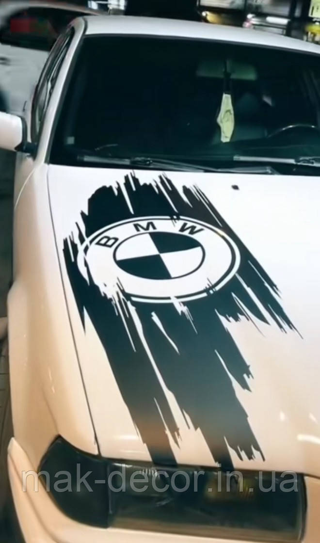 Вінілові наклейки на авто " BMW " 125х48 см, фото 1
