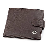 Чоловічий гаманець ST Leather шкіряний кошельок Коричневий Adore