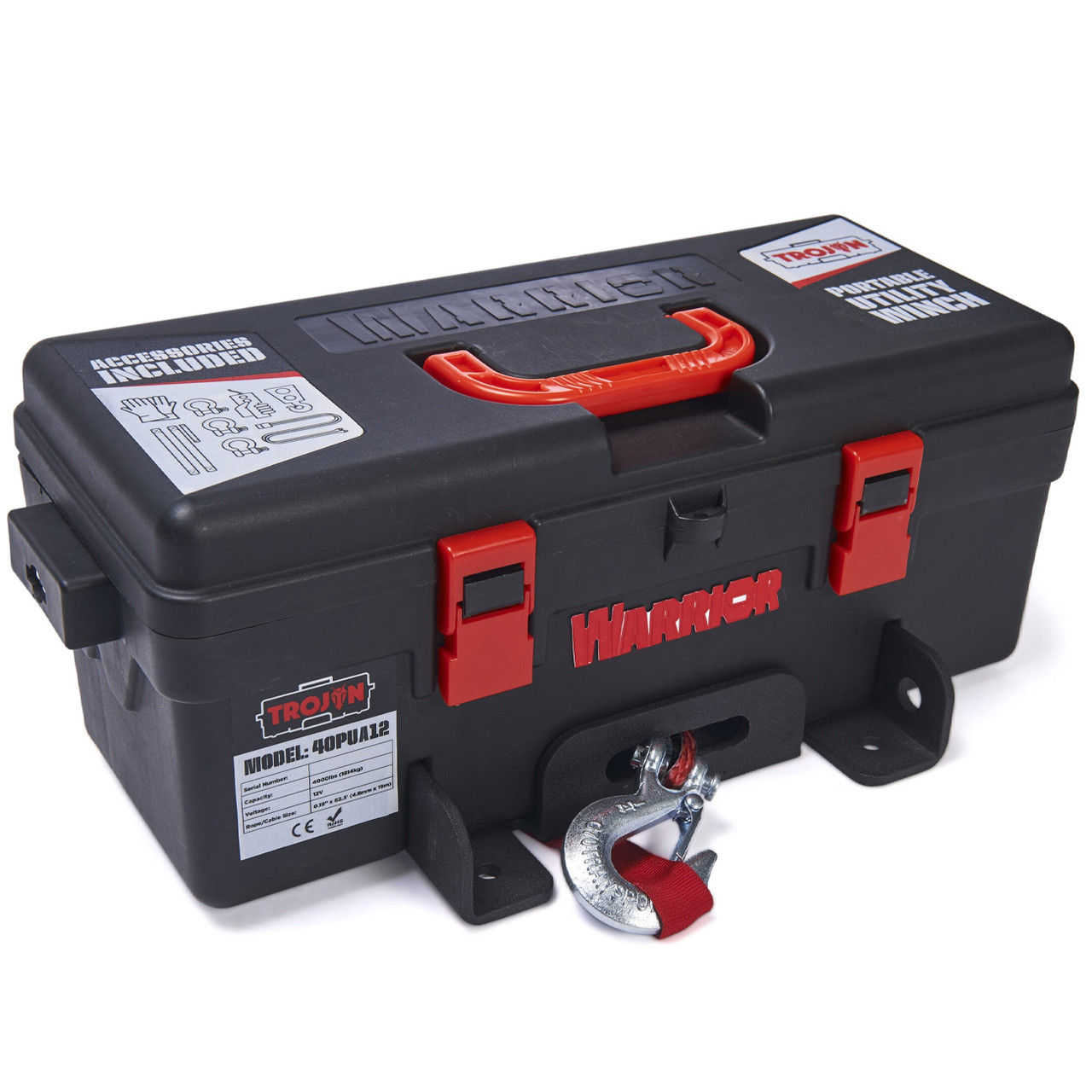 Портативна універсальна лебідка Warrior Winches Trojan 4000
