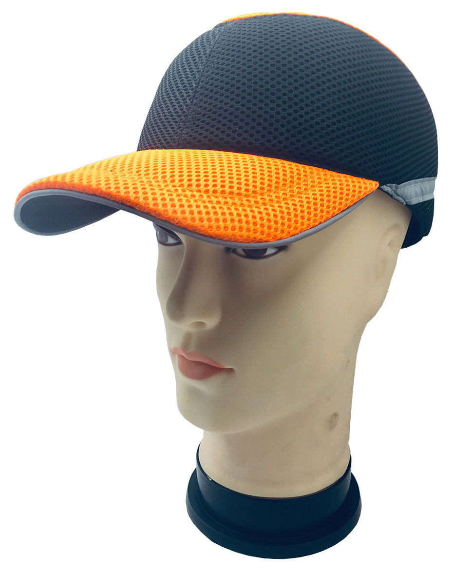 Захисна каска бейсболка ударостійка зі сигнальною стрічкою