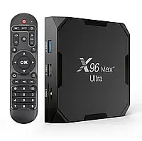 Настроенная Смарт ТВ приставка X96 Max Plus Ultra 8K 4/32 Гб Smart TV Box Android 11 (Прошита под ATV)