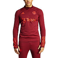 2023-24 manchester united adidas european 1/4 zip training top ia7277 спортивная кофта олимпийка футбольная S