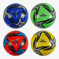 М'яч футбольний C 62385 (80) "TK Sport", 4 види, вага 300-310 грамів, гумовий балон, матеріал PVC, розмір №5,