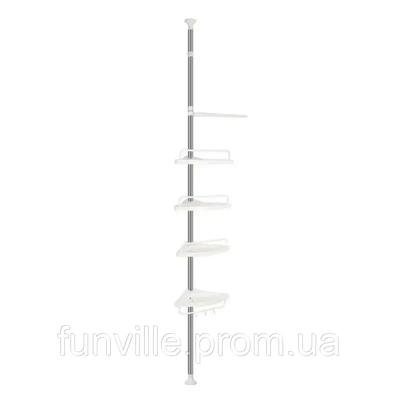 Стойка с полками для ванной комнаты Multi Corner Shelf угловая 3.2 м White (3_01686) FV, код: 8157122 - фото 5 - id-p2071015847