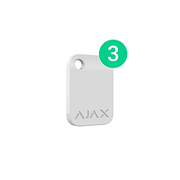 Бесконтактный брелок управления Ajax Tag black RFID (3шт) Белый