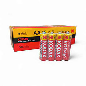 Батарейки пальчикові KODAK AA/R6 сольові 60 штук (1245789905)