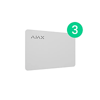 Бесконтактная карта управления Ajax Pass black (3шт) Белый