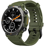 Тактичний Розумний годинник чоловічий хакі Smart Uwatch Vibe 7 Green Adore