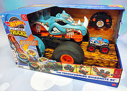 Трек Хот Вілс Ріноміт Мега Трансформація Hot Wheels Monster Trucks Rhinomite Mega Transformation HPK27