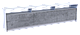 Стінка у вітальню Doros U3 Білий Бетон ДСП 180х33х48 (41516010), фото 4