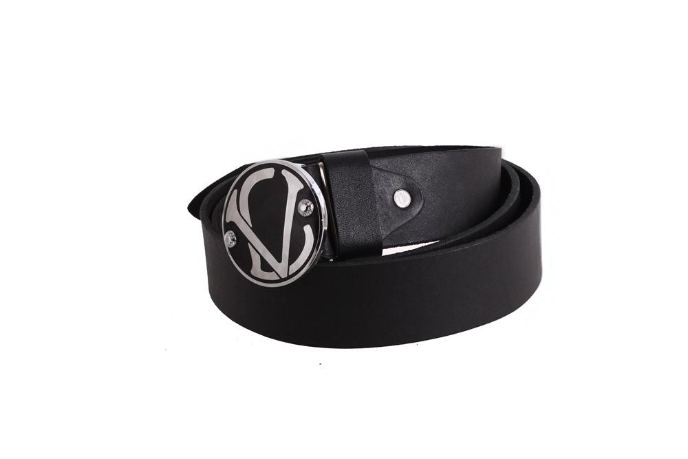 Чоловічий ремінь з натуральної шкіри під джинси 49106 чорний, фото 1