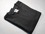 Темно сірий меланж базова унісекс футболка оверсайз fruit of the loom Valueweight heather grey, фото 3