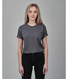 Темно сірий меланж базова унісекс футболка оверсайз fruit of the loom Valueweight heather grey S, фото 5