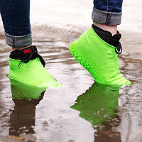 Бахилы чехлы силиконовые водонепроницаемые на обувь от воды и грязи размер М 37-41 см 154598