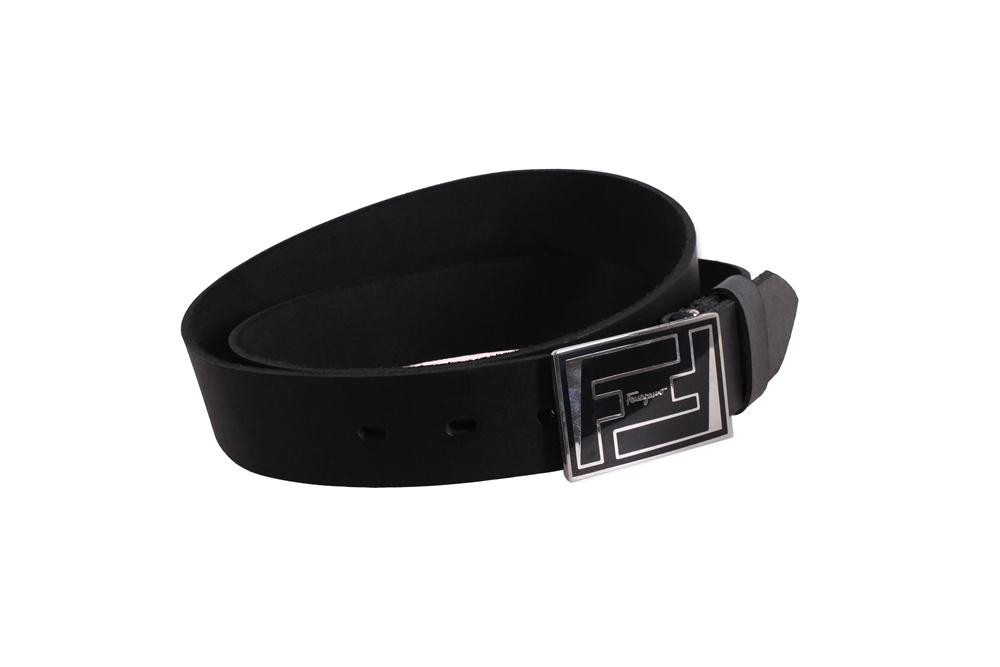 Чоловічий ремінь з натуральної шкіри під джинси 49107 чорний, фото 1