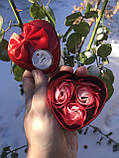 Подарунковий набір із мильного розчину у формі бутона троянди (3 троянди), фото 6
