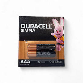 Батарейки Duracell ААА LR03 MN2400 міні пальчики 2 шт (177449695)