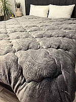 Одеяло-покрывало двухстороннее Велюр мех Евро размер 200х215см