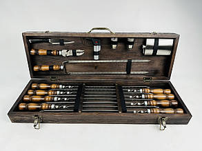 Набір шампурів у дерев'яному кейсі СКІФ Классік